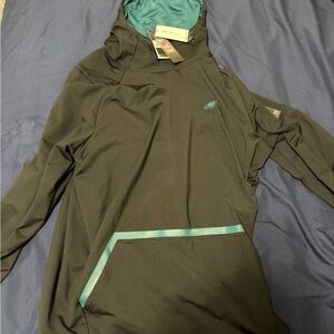 Eagles UNRL Black and Teal Hooded Sweatshirt